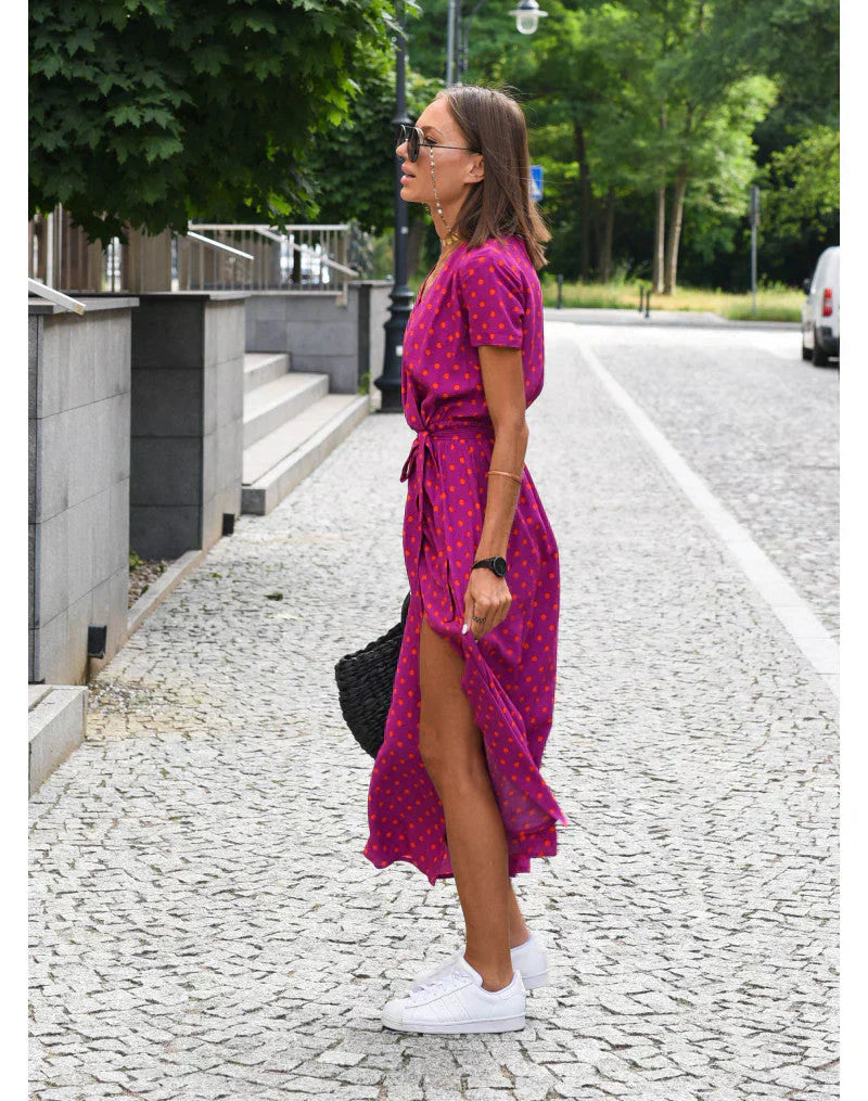 Suzanne - Elegante vestido con cuello en V