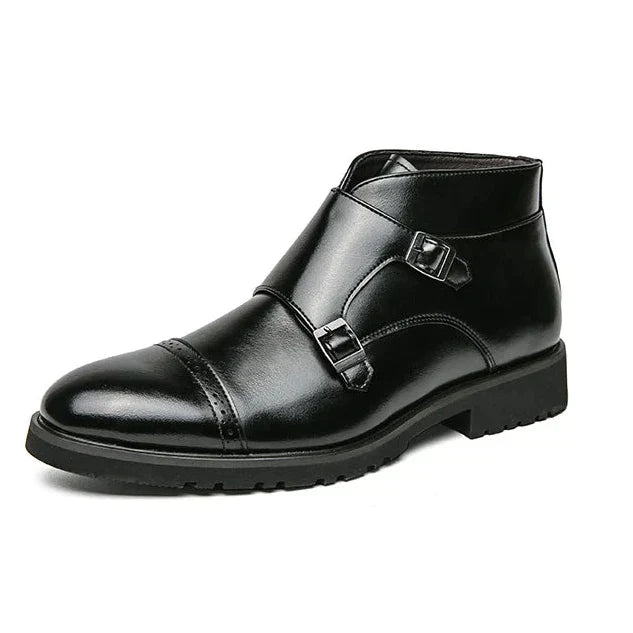 Darell | Botas de cuero con doble hebilla