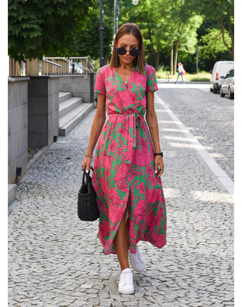 Suzanne - Elegante vestido con cuello en V