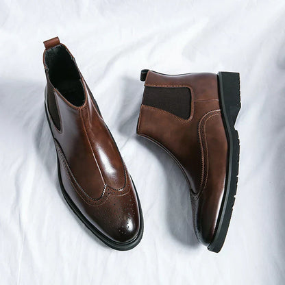 Adriel | Botas Chelsea de piel auténtica