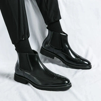 Adriel | Botas Chelsea de piel auténtica