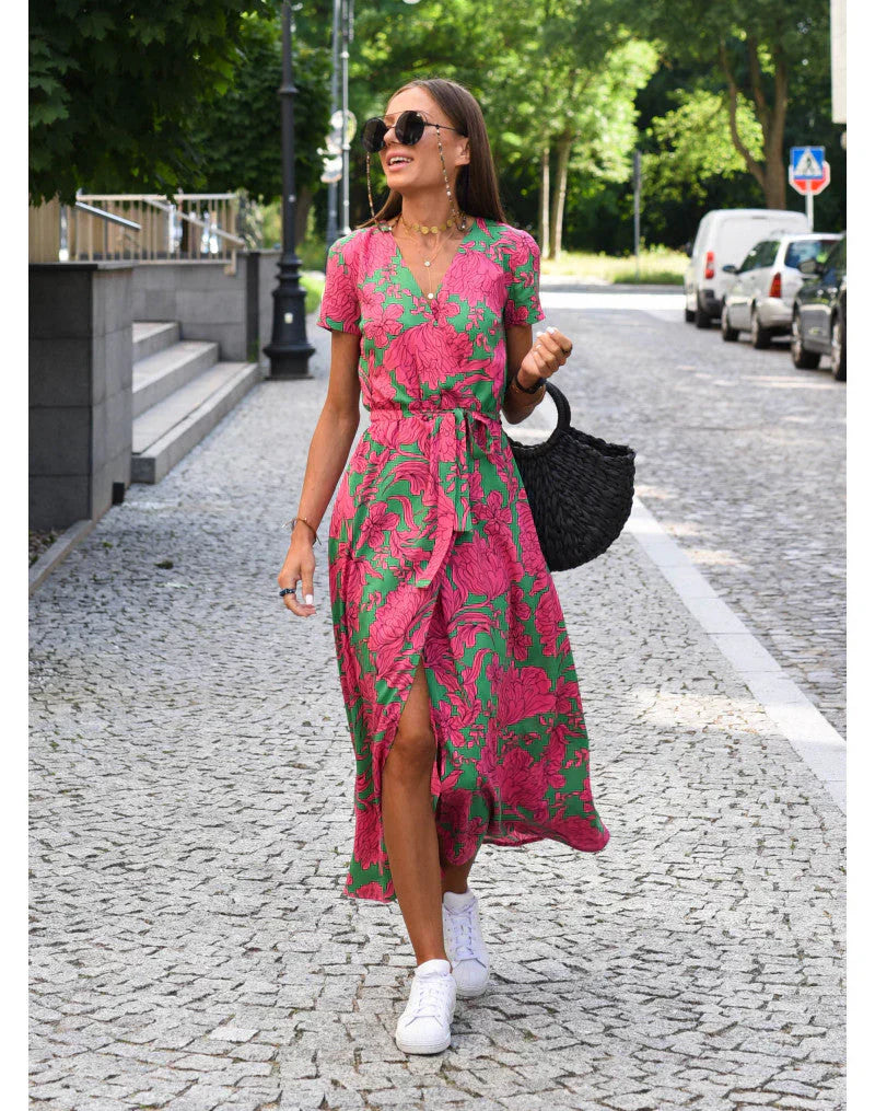 Suzanne - Elegante vestido con cuello en V