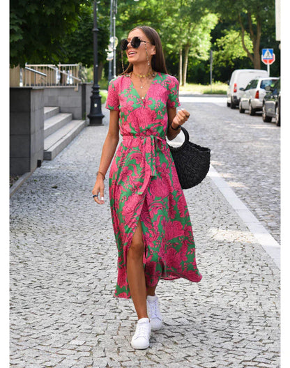 Suzanne - Elegante vestido con cuello en V
