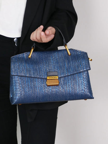 Bolso Celeste Python 