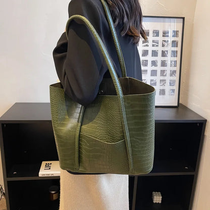 Betina™ - Bolso de hombro de piel de cocodrilo
