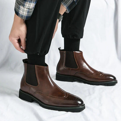 Adriel | Botas Chelsea de piel auténtica