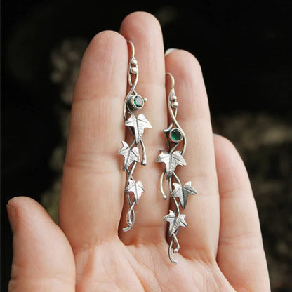Pendientes de elfo de cristal azul 