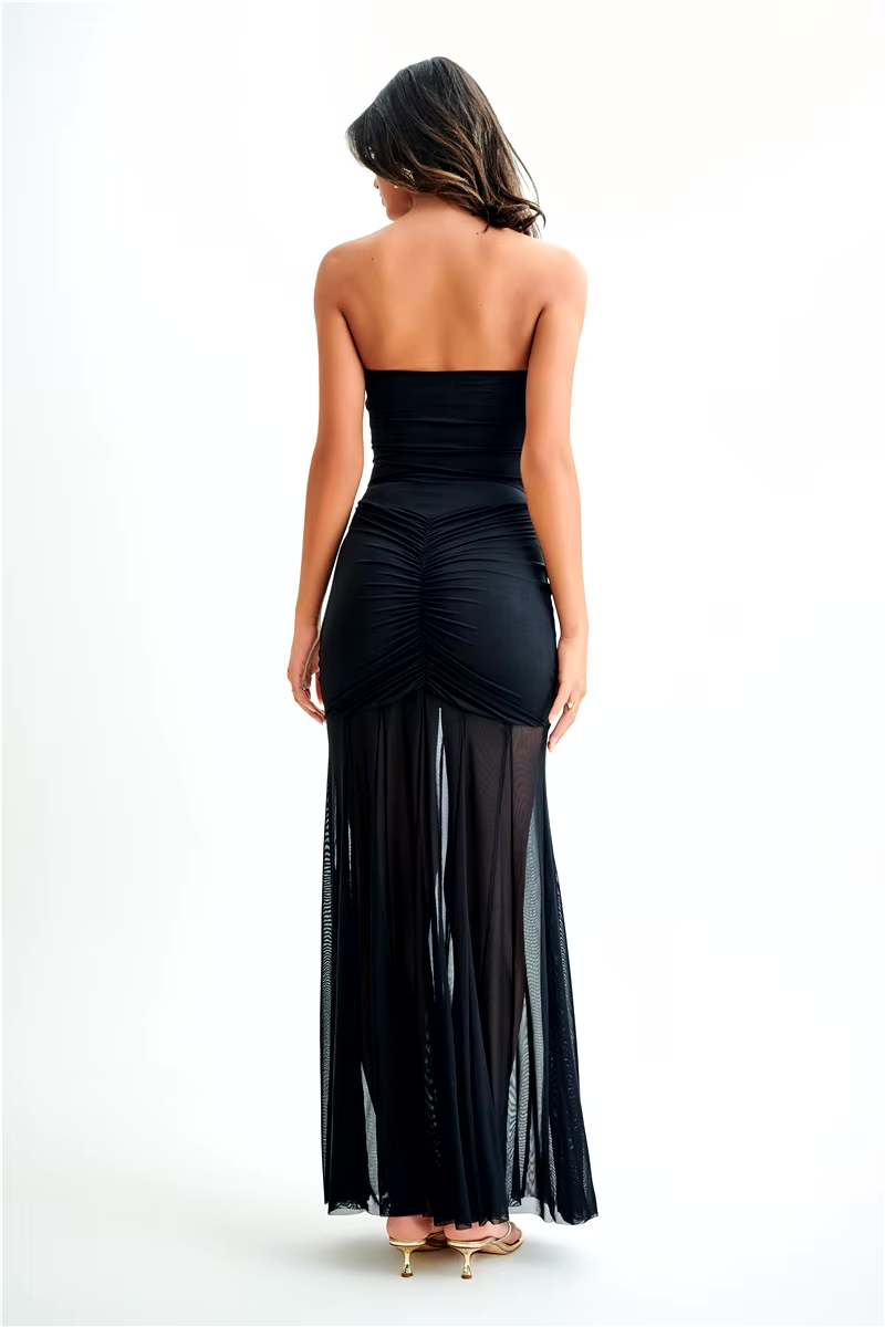 Celeste™ | Vestido largo con drapeado exuberante 