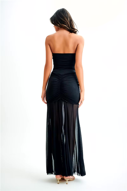 Celeste™ | Vestido largo con drapeado exuberante 