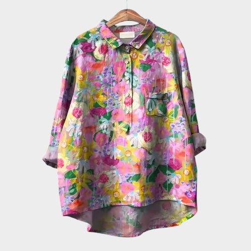 Savannah | Blusa floral extragrande con comodidad diaria y estilo radiante para cualquier ocasión 