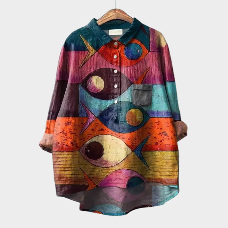 LUCIANA | Blusa Oversize con Gatos Estilizados y Comodidad Única para el Día a Día 