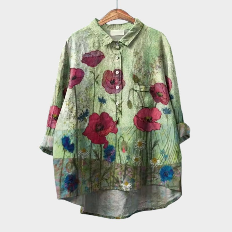 Savannah | Blusa floral extragrande con comodidad diaria y estilo radiante para cualquier ocasión 