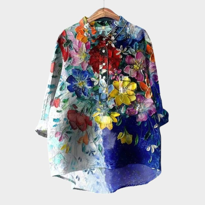 Savannah | Blusa floral extragrande con comodidad diaria y estilo radiante para cualquier ocasión 