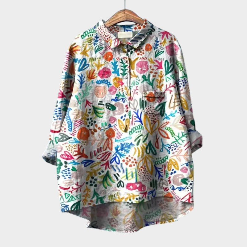Savannah | Blusa floral extragrande con comodidad diaria y estilo radiante para cualquier ocasión 
