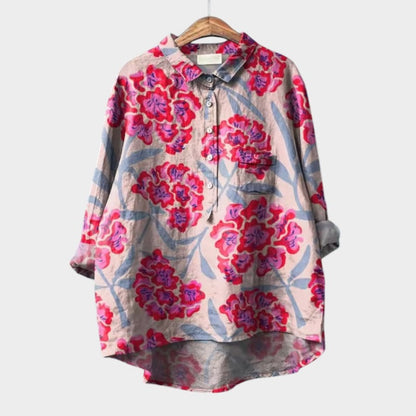 Savannah | Blusa floral extragrande con comodidad diaria y estilo radiante para cualquier ocasión 