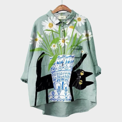 Chloe | Blusa floral extragrande con comodidad envolvente para días sin preocupaciones 