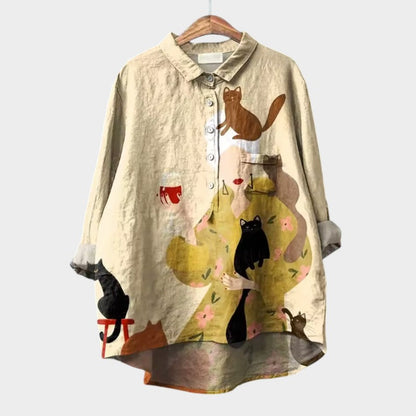 Chloe | Blusa floral extragrande con comodidad envolvente para días sin preocupaciones 