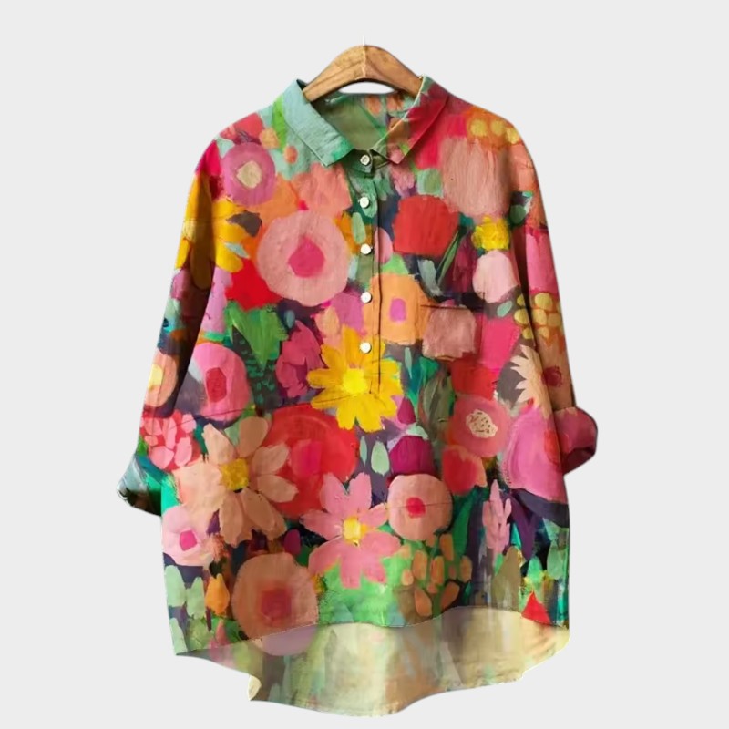 Chloe | Blusa floral extragrande con comodidad envolvente para días sin preocupaciones 