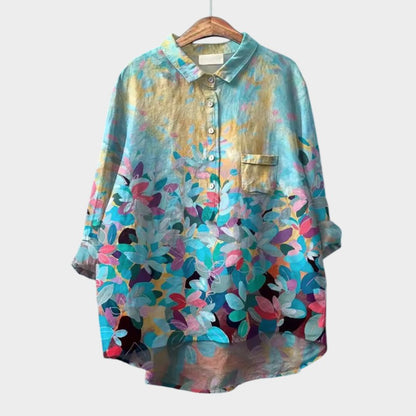 Chloe | Blusa floral extragrande con comodidad envolvente para días sin preocupaciones 