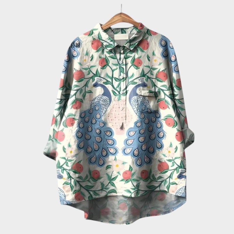 Evelyn | Blusa floral extragrande con absoluta comodidad para los días soleados 