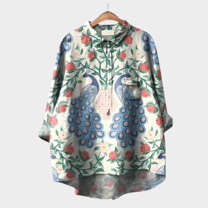 Evelyn | Blusa floral extragrande con absoluta comodidad para los días soleados 