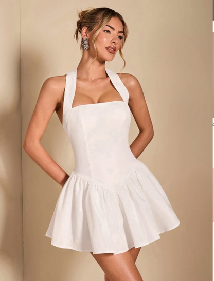Georgia™ | Vestido mini con cuello halter