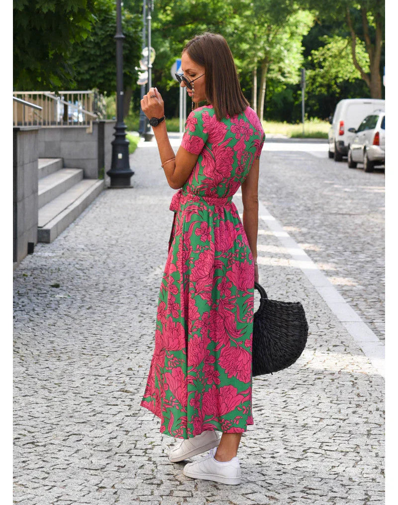 Suzy - Elegante vestido con cuello en V