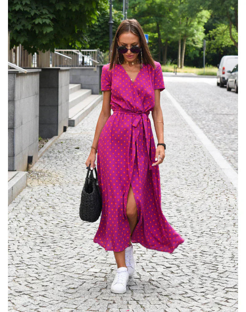 Suzanne - Elegante vestido con cuello en V