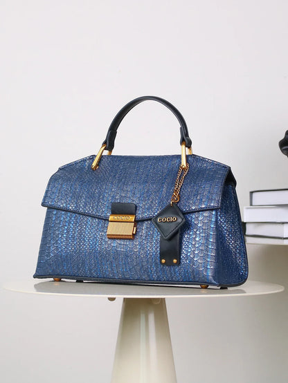Bolso Celeste Python 