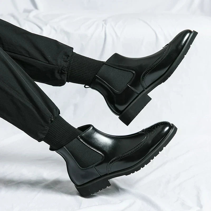 Adriel | Botas Chelsea de piel auténtica