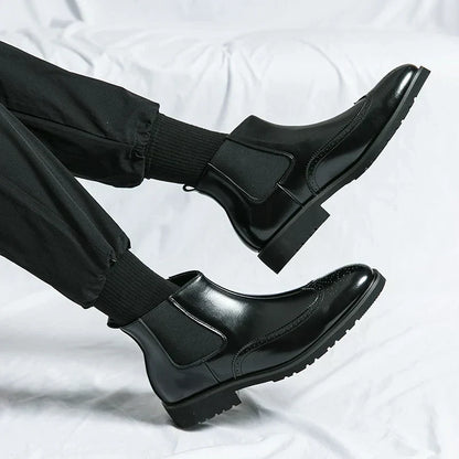 Adriel | Botas Chelsea de piel auténtica