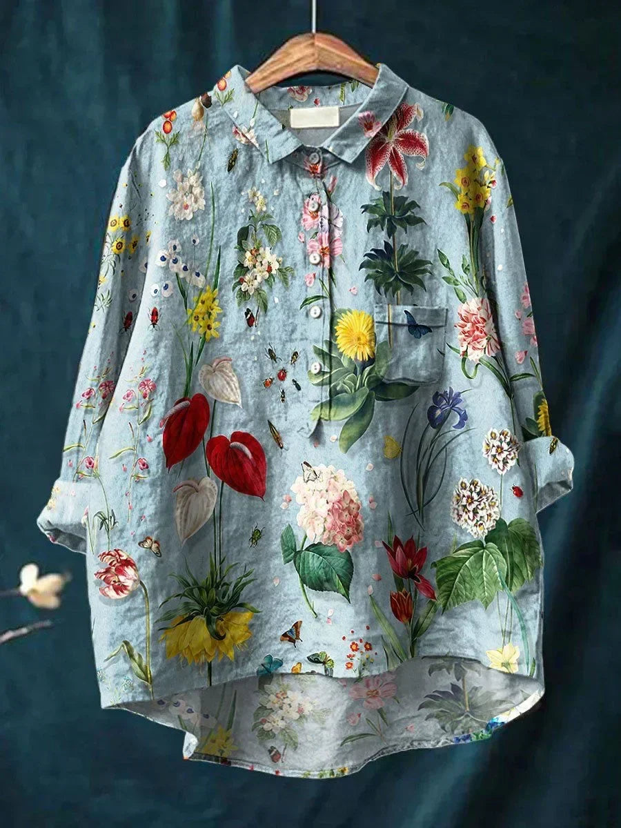 Eya | Camisa elegante con estampado floral