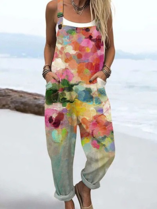 Arte floral vintage | Mono de pierna ancha 