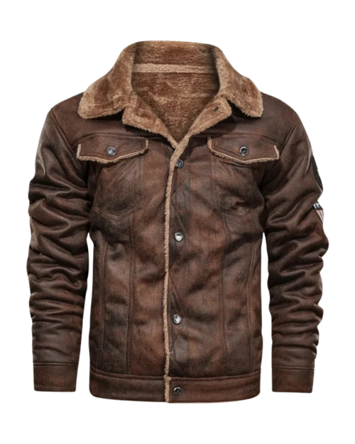 Chaqueta de cuero polar cálido Lloyd