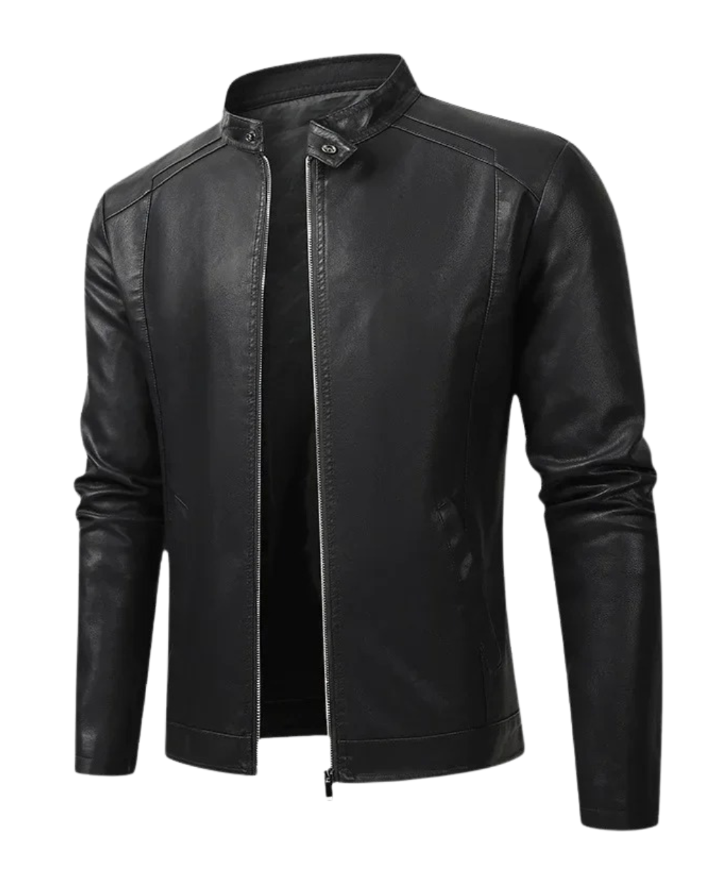 Chaqueta de cuero de motociclista Max para hombre