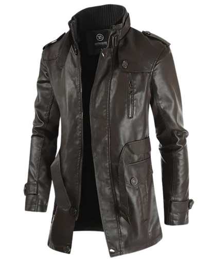 Chaqueta de motociclista de cuero Mark Long