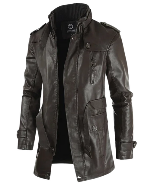 Chaqueta de motociclista de cuero Mark Long
