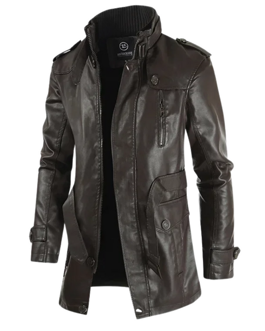 Chaqueta de motociclista de cuero Mark Long