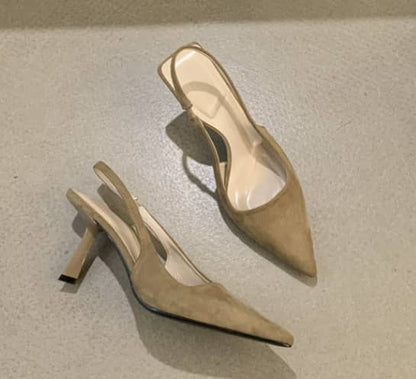 Marlena™ | Tacones desnudos con talón descubierto y tacón delgado