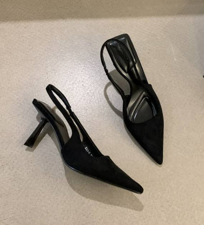 Marlena™ | Tacones desnudos con talón descubierto y tacón delgado