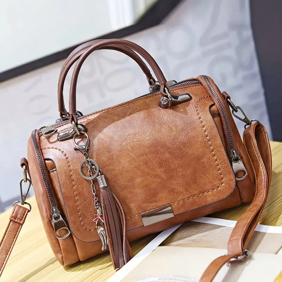 Stella - Bolso de hombro de cuero