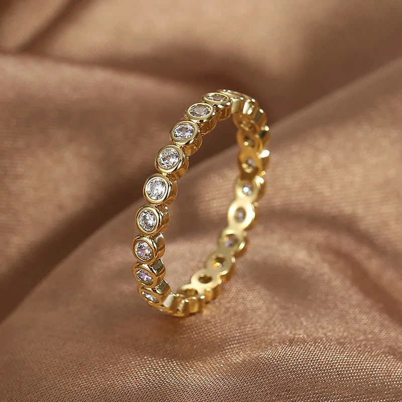 Anillo de burbuja con diamante