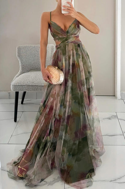 Frostine™ | Vestido largo floral y romántico
