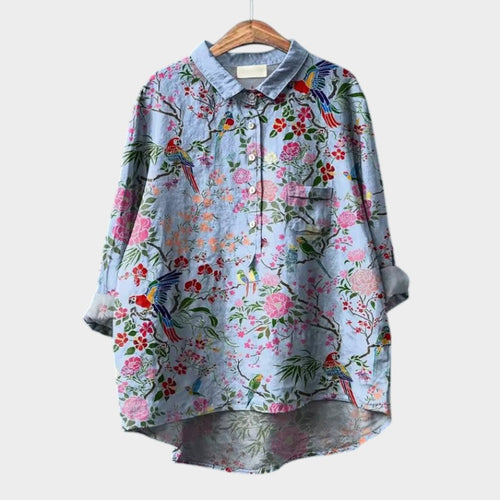 Evelyn | Blusa floral extragrande con absoluta comodidad para los días soleados 