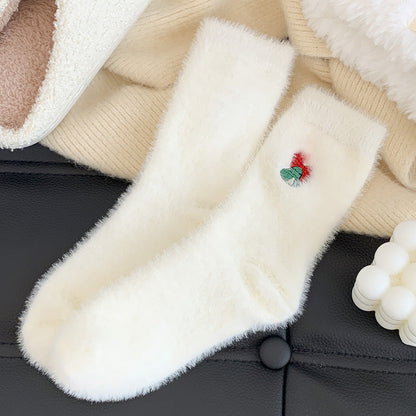 Peludo navideño, paquete de 5, blanco
