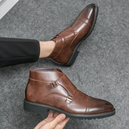 Darell | Botas de cuero con doble hebilla