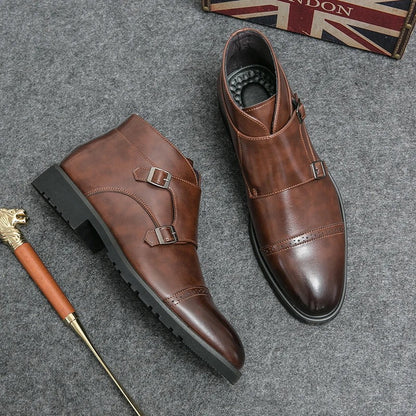Darell | Botas de cuero con doble hebilla