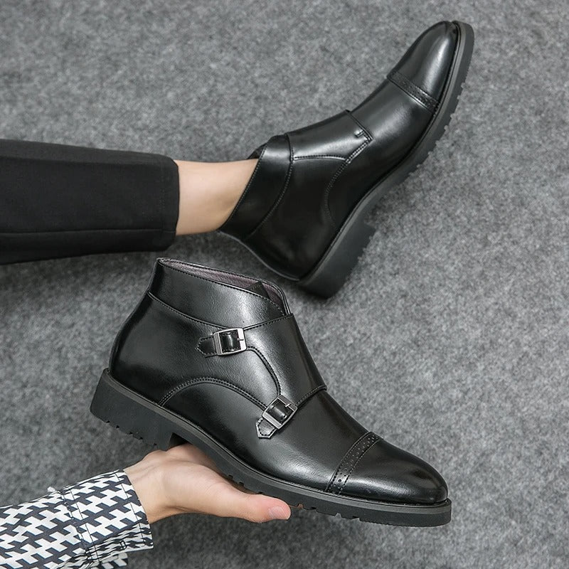 Darell | Botas de cuero con doble hebilla