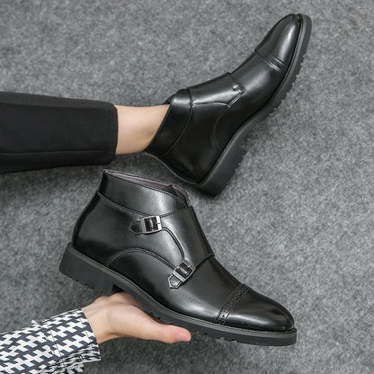 Darell | Botas de cuero con doble hebilla