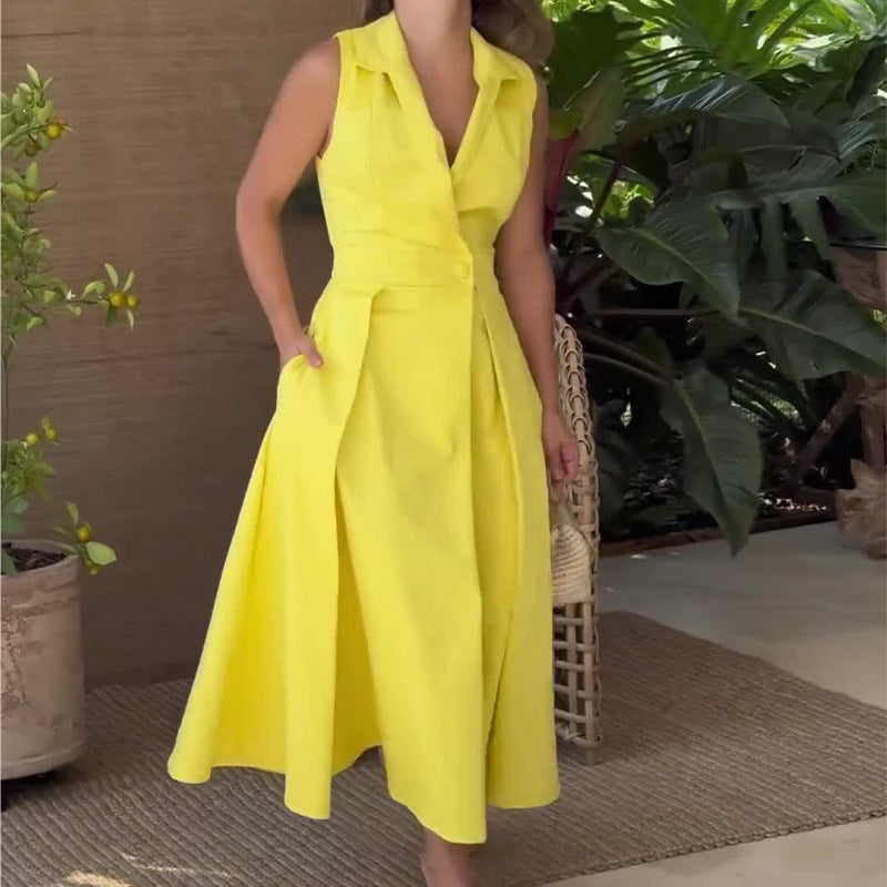 Amaia | Vestido midi con cuello en V